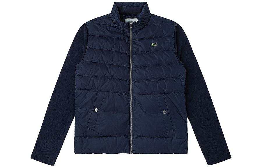 LACOSTE Down Jackets Men's Dark Blue Stand Collar Without Hood Lightweight Other
