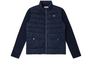 LACOSTE Down Jackets Men's Dark Blue Stand Collar Without Hood Lightweight Other