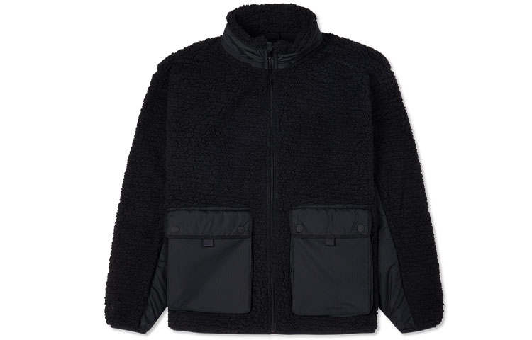 Converse Converse Velvet Jackets Men's Black Stand Collar Moderate