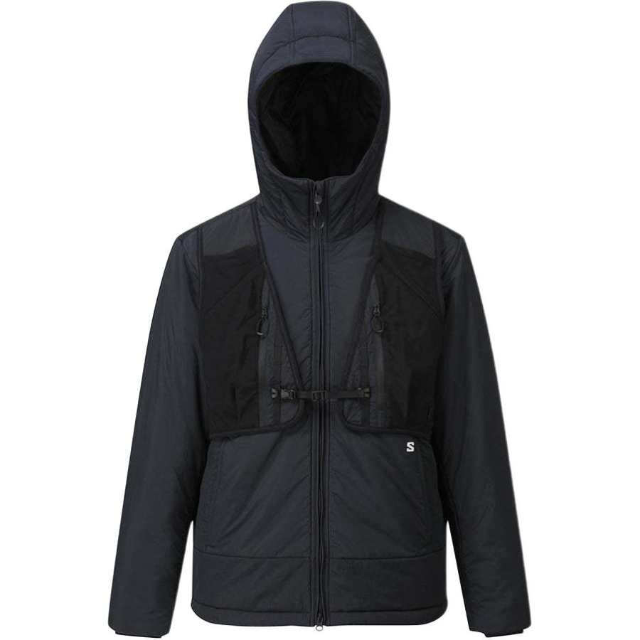SALOMON UNI FW24 Pinnacle Jackets & Coats Men's Marine Black