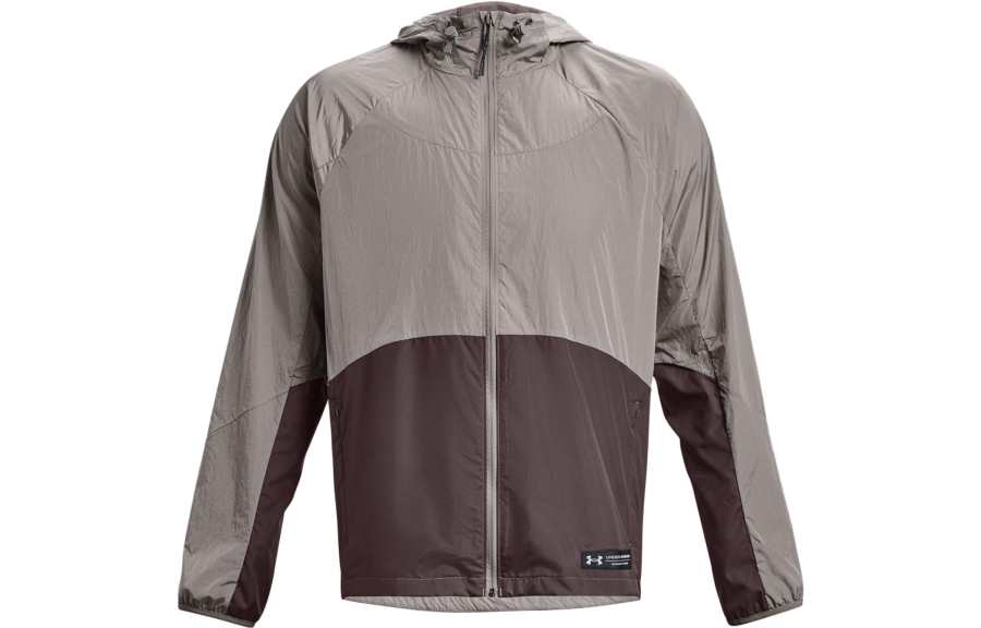 Under Armour RUSH Jackets Men's Taupe Hooded Moderate Other