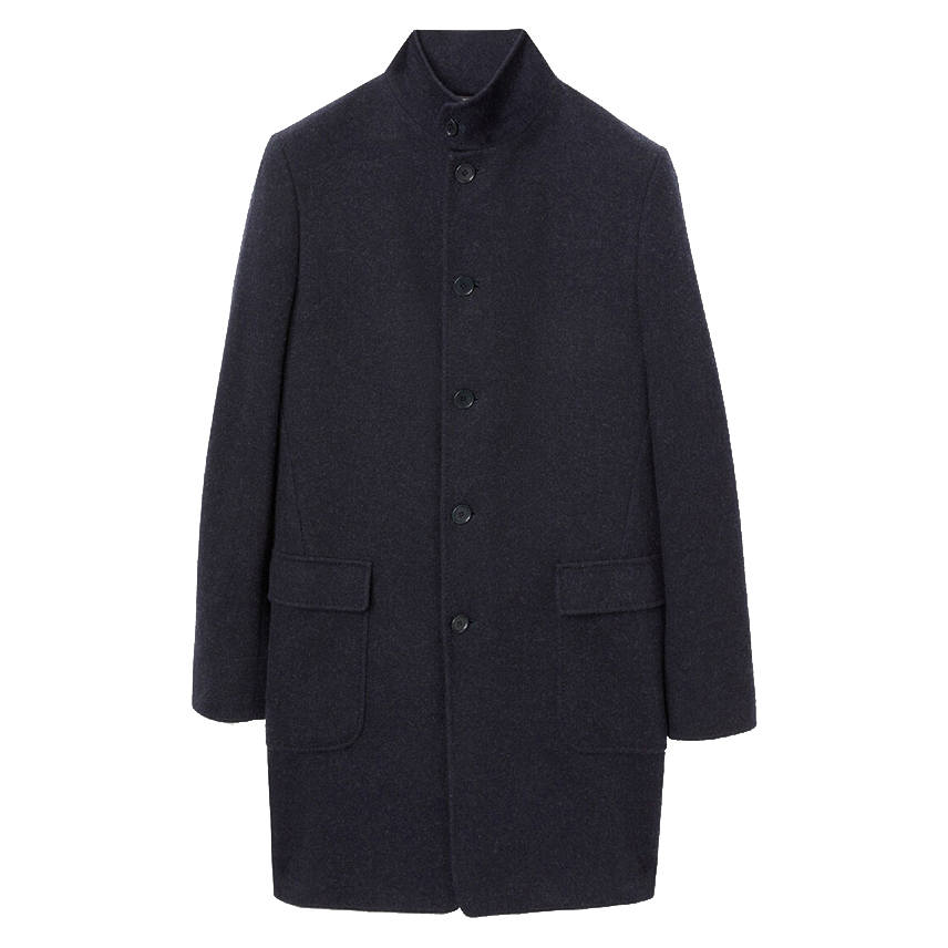 Loro Piana Coats Men's Black Lapel Moderate