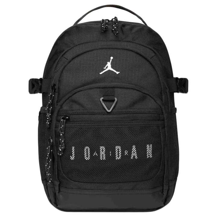 Jordan Jordan Polyester Backpack Unisex Black/Light Ivory White