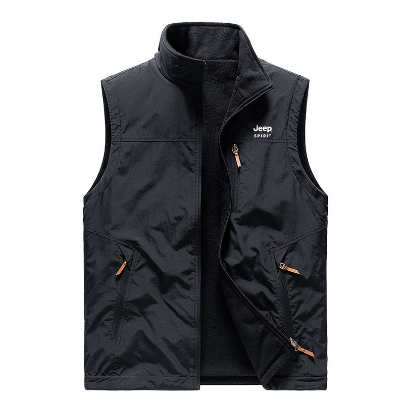 JEEP SPIRIT Vests Unisex Stand Collar Moderate Urban Techwear