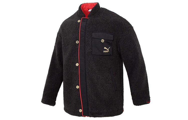 PUMA CNY Puffer Jackets Men's Black Stand Collar Moderate Other