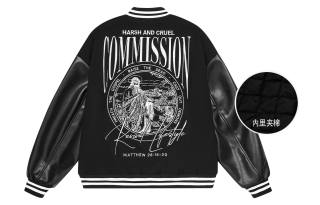 HARSH AND CRUEL Baseball Jerseys Unisex Baseball Collar Thickened Straight Fit