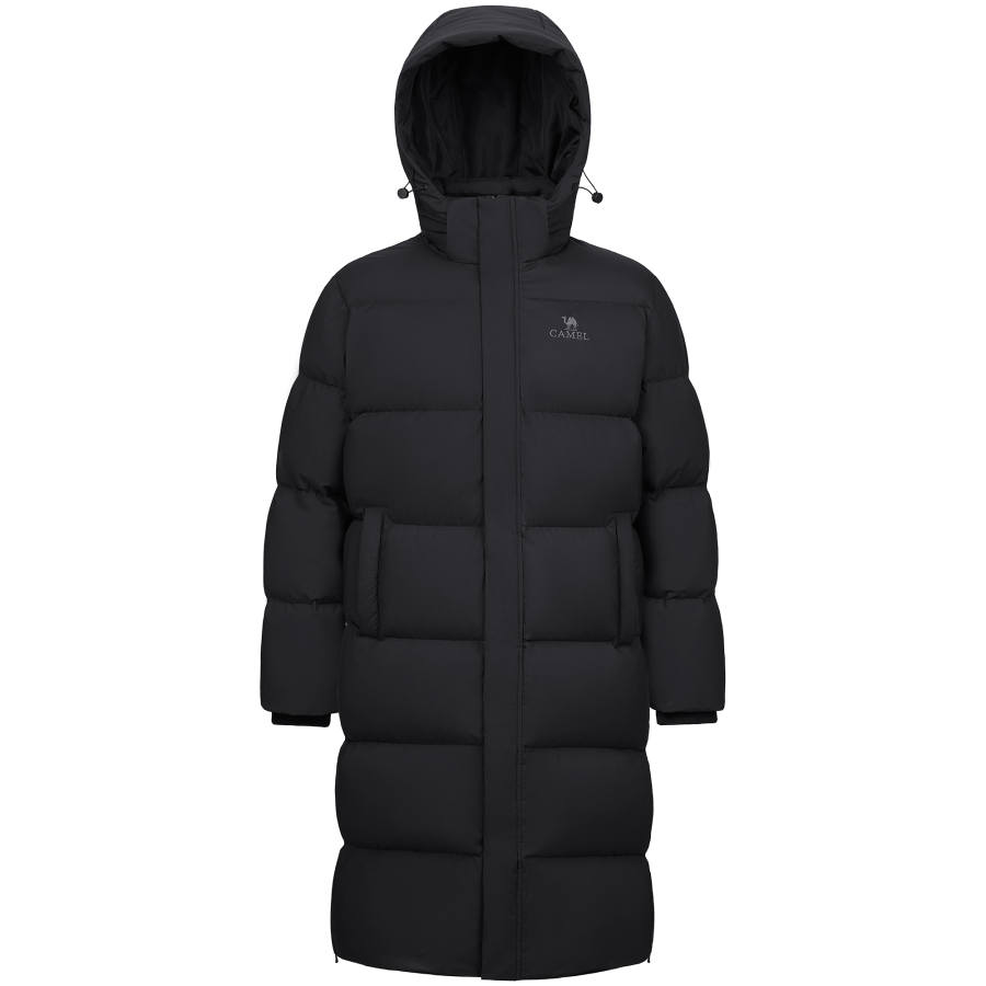 CAMEL CAMEL Solid Color Detachable Hat Warm Insulating Windproof Anti-Cold Long Down Jacket Unisex
