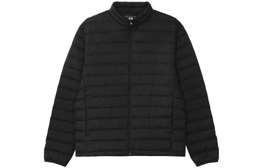 UNIQLO Down Jackets Men's Black Stand Collar Moderate Other