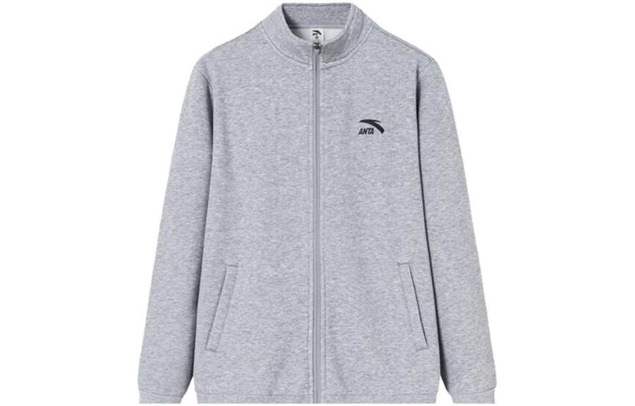 Anta Variety Training Collection Jacket Men's Gray Heather Gray