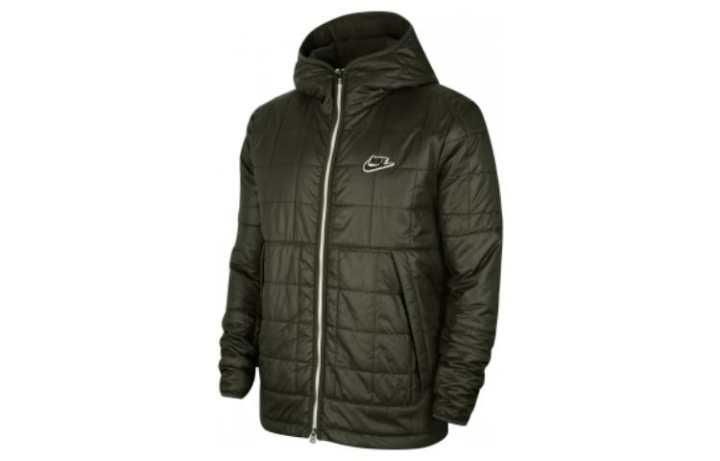 Nike Nike Puffer Jackets Men's Green Hooded Moderate Other