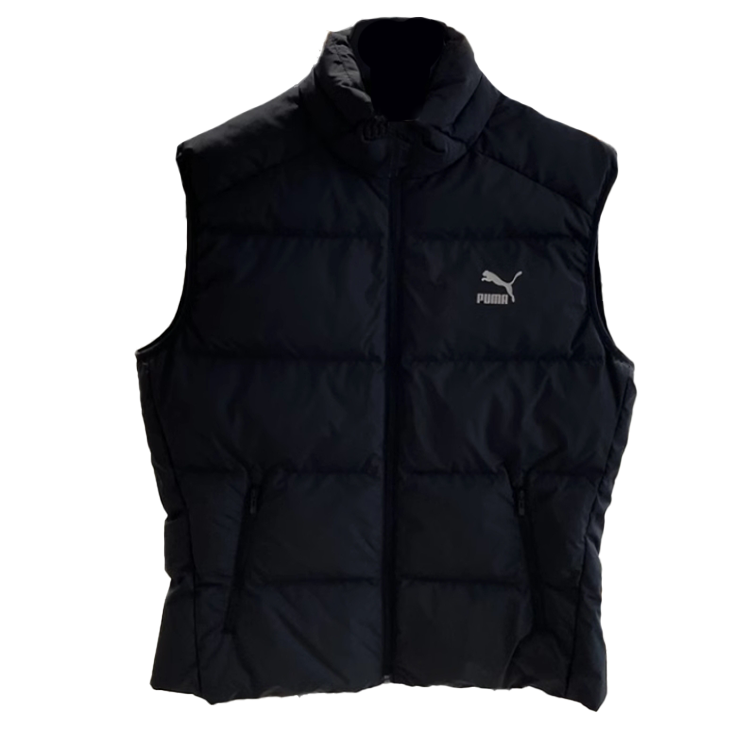 PUMA PUMA Vests Unisex Black Stand Collar Moderate Other