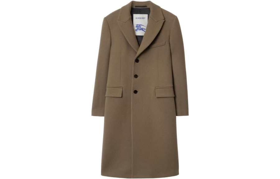 Burberry Coats Men's Taupe Lapel Moderate