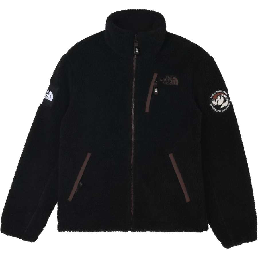 THE NORTH FACE Polar Fleece Stand Collar Thermal Fleece Lined Jacket Unisex Black