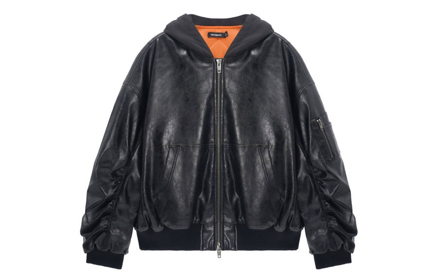 UNVESNO Puffer Jackets Unisex Black Hooded Thickened Puffer Jacket