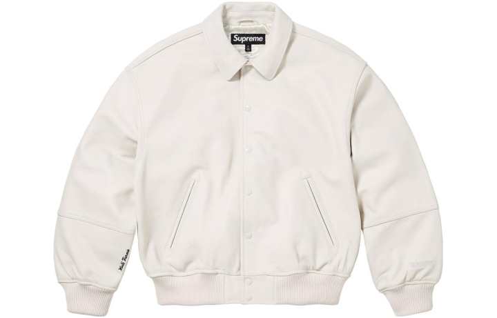 Supreme Supreme GORE TEX Infinium Windstopper Leather Varsity Jacket