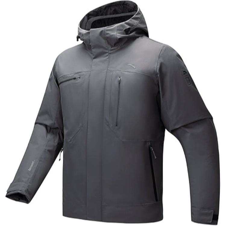 Anta x ZHONGGUOGUOJIADILI,LIANMINGKUAN Outdoor Collection Down Jacket Men's Castle Gray