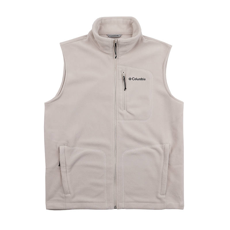 Columbia Vests Men's Khaki Stand Collar Moderate Other