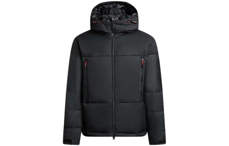 EMPORIO ARMANI EA7 FW23 Puffer Jacket Men's Black