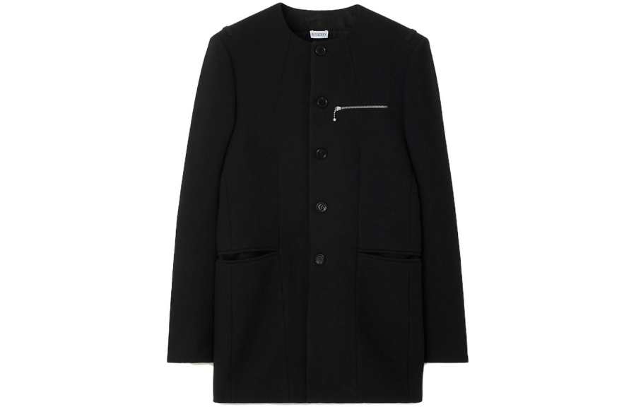 Burberry 【Previous Season】collarless tailored wool jacket