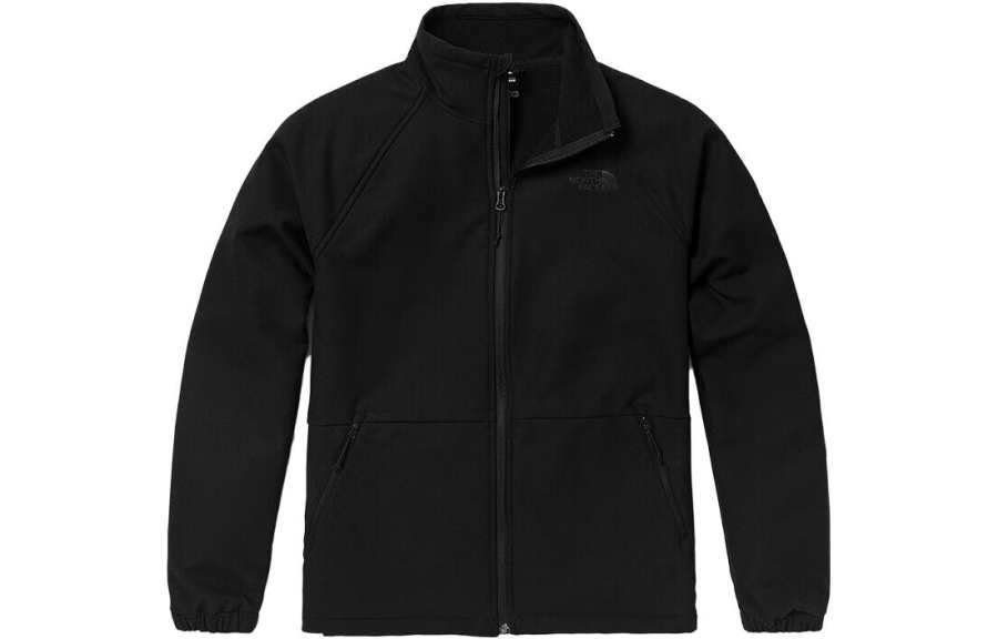 THE NORTH FACE Jackets Men's Black Stand Collar Moderate Soft Shell