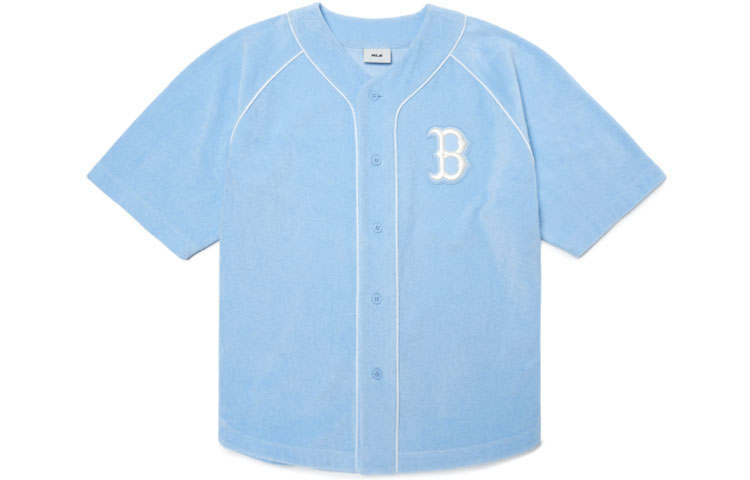 MLB Boston Red Sox Baseball Jerseys Unisex Blue V Neck Moderate Straight Fit