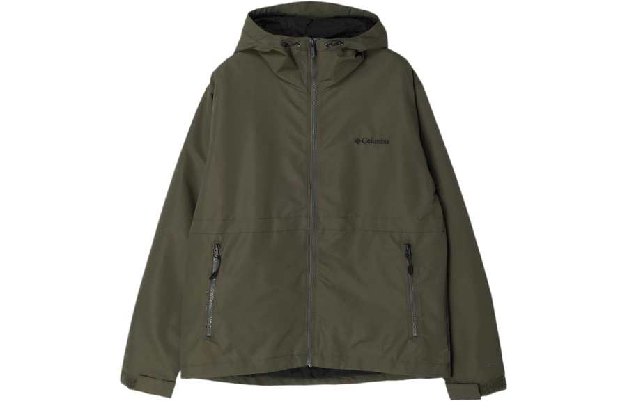 Columbia Jackets Men's Army Green Hooded Moderate Other