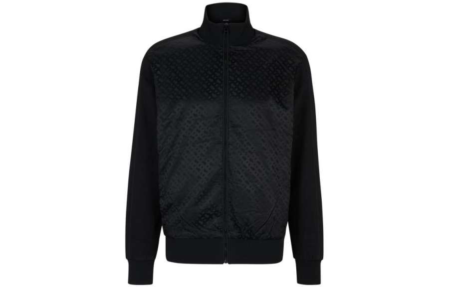 HUGO BOSS HUGO BOSS Jackets Men's Black Stand Collar Moderate