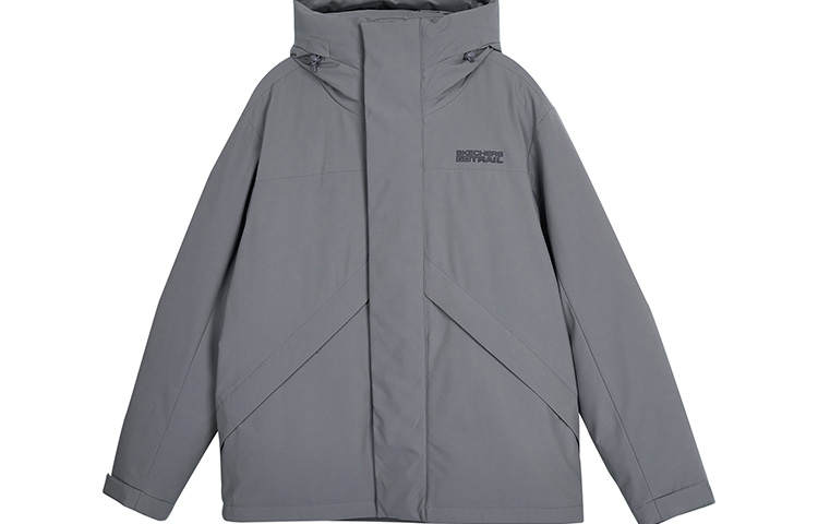 Skechers Stroll Down Jackets Men's Ink Gray Hooded Moderate Other