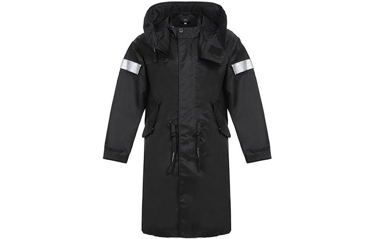 Burberry Coats Men's Black Hooded Moderate Straight Fit