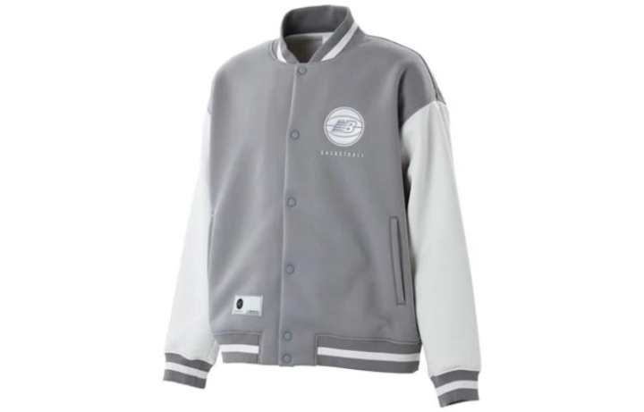 New Balance New Balance Baseball Jerseys Men's Silver Baseball Collar Moderate Straight Fit