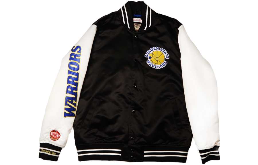 Mitchell Ness Mitchell Ness Baseball Jacket Unisex Warrior Black White