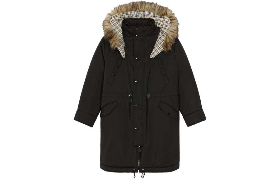 Kenzo faux-fur-detailed hooded coat