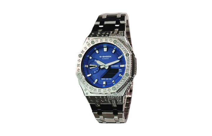 CASIO CASIO Custom Collection Electronic Movement Stainless Steel Strap Watch Men's Watches Blue Dial