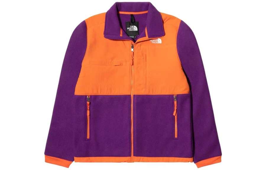 THE NORTH FACE Velvet Jackets Men's Orange Red Stand Collar Moderate
