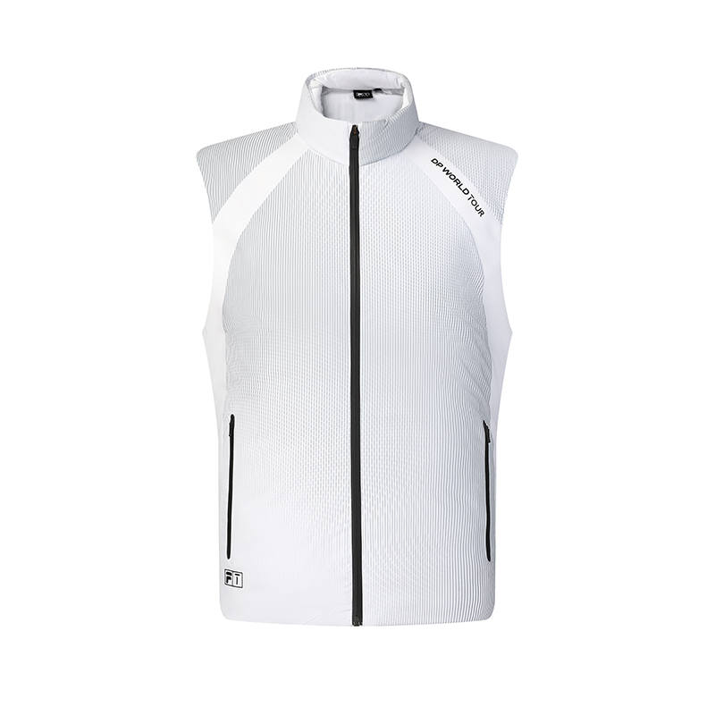 FILA Down Vests Men's All Over Print Stand Collar