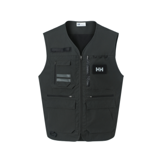 HELLY HANSEN Vests Men's Black V Neck Moderate Workwear