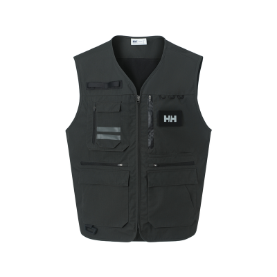 HELLY HANSEN Vests Men's Black V Neck Moderate Workwear