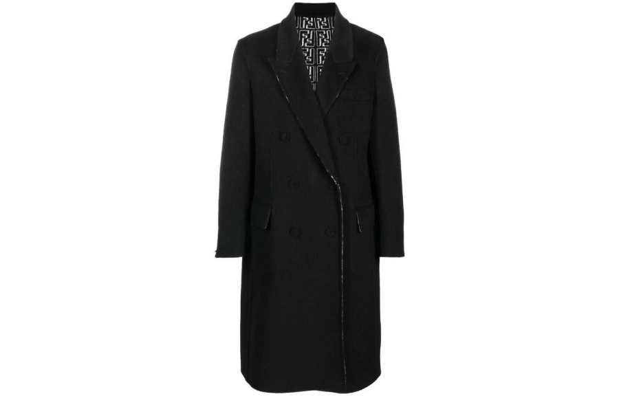 FENDI FENDI Reversible Monogram Double Breasted Coat
