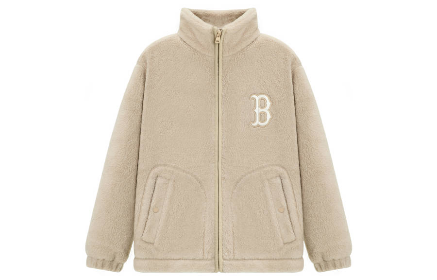 MLB MLB Velvet Jackets Unisex Light Beige Stand Collar Moderate