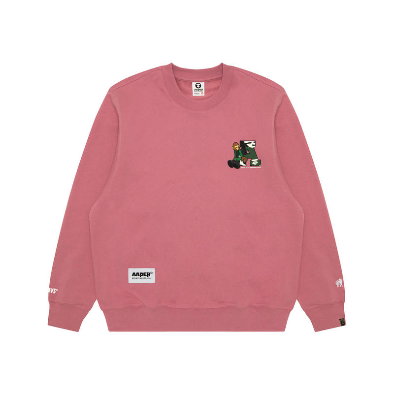 Aape Aape By *A Bathing APE® Logo Crew neck Sweatshirt