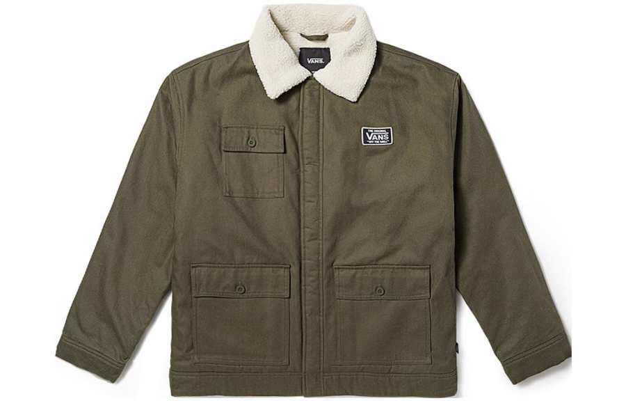 Vans Vans Jackets Men's Army Green Lapel Thickened Workwear