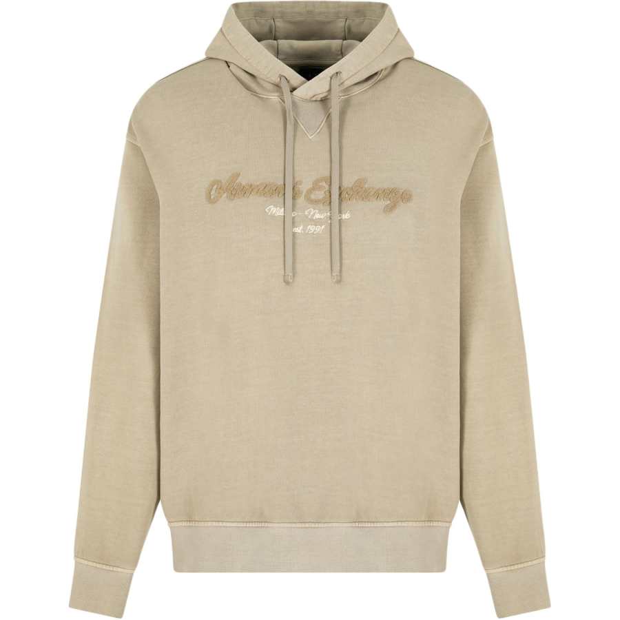 Armani Exchange logo-embroidered hoodie