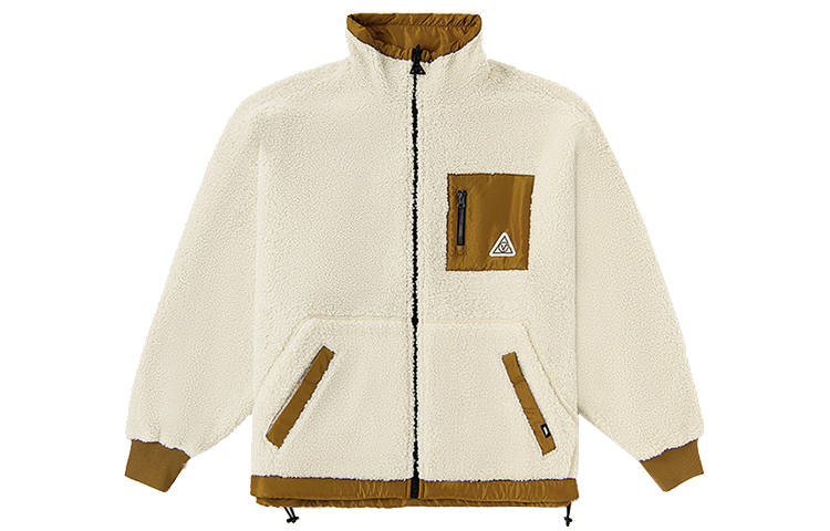 Vans Vans Velvet Jackets Unisex Brown Stand Collar Thickened