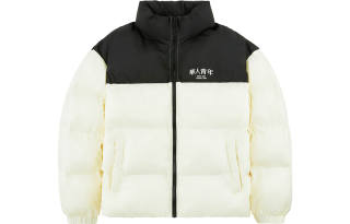 OCCUPY Classic Logo Puffer Jackets Unisex Stand Collar Moderate Padded Puffer Jacket