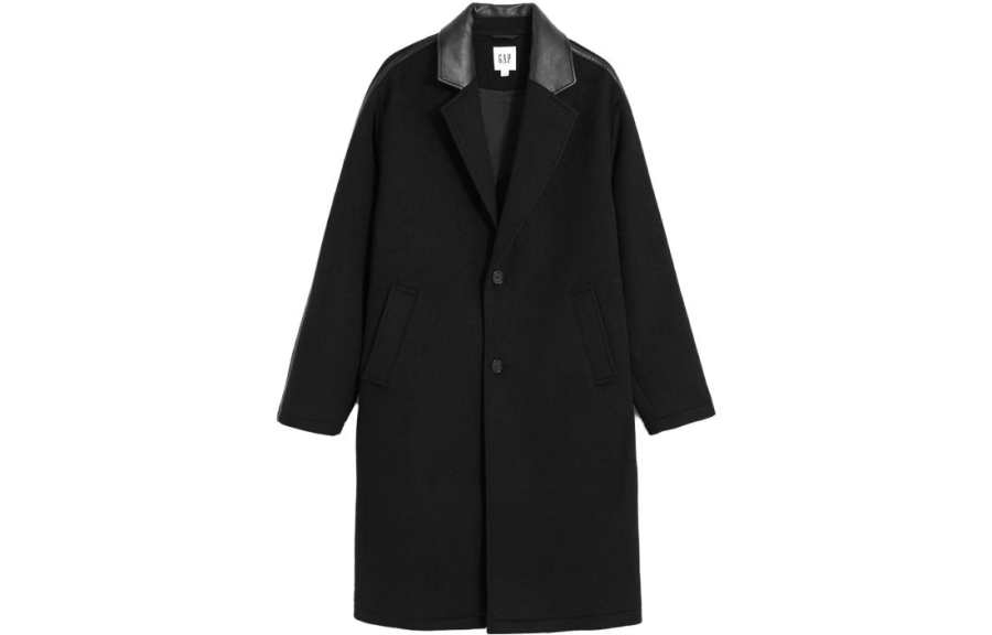 GAP GAP Coats Men's Black Lapel Moderate