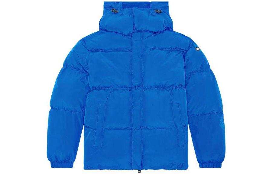 DIESEL Down Jackets Men's Blue Hooded Moderate Other