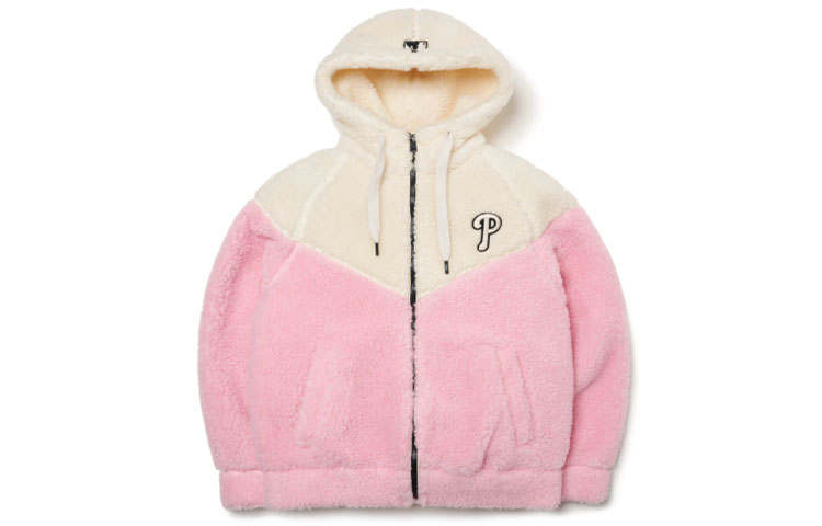 MLB MLB Velvet Jackets Unisex Pink White Hooded Moderate