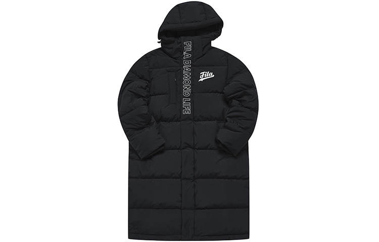 FILA FUSION Down Jackets Men's Pitch Black Hooded Moderate Other