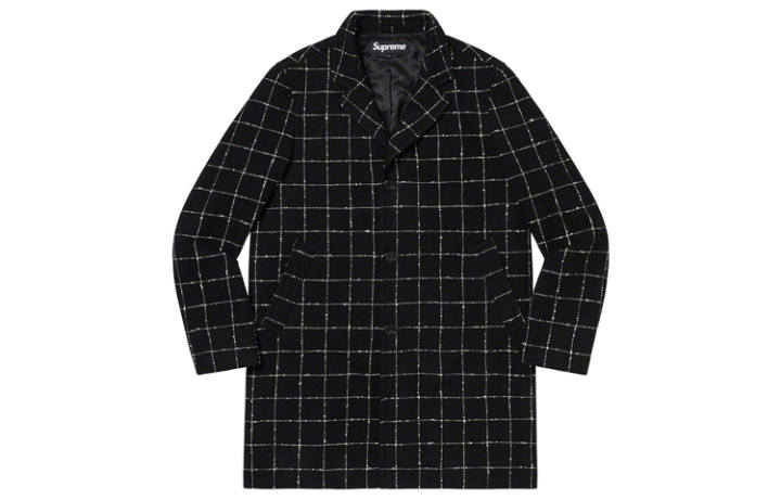 Supreme Supreme Wool Windowpane Overcoat