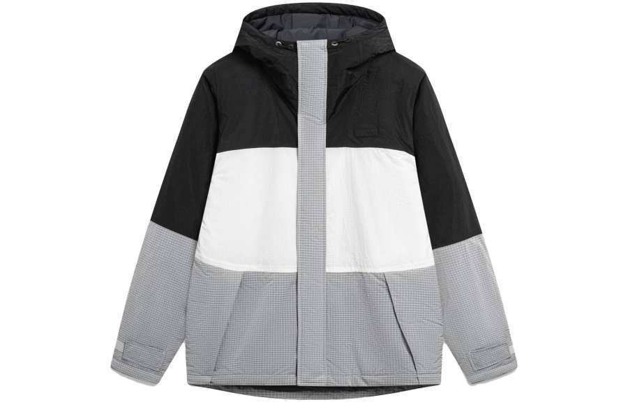 Li-Ning Li Ning Sports Life Collection Puffer Jacket Men's Brick Gray Ivory Black Multicolor